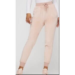 Guess Deck Velour Rose Bliss Woman Jogger Size Large NWT $49
